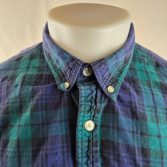 Orvis Shirt Mens 2XL Blue Green Button Down Tartan Plaid Outdoors Casual Preppy - Picture 2 of 8